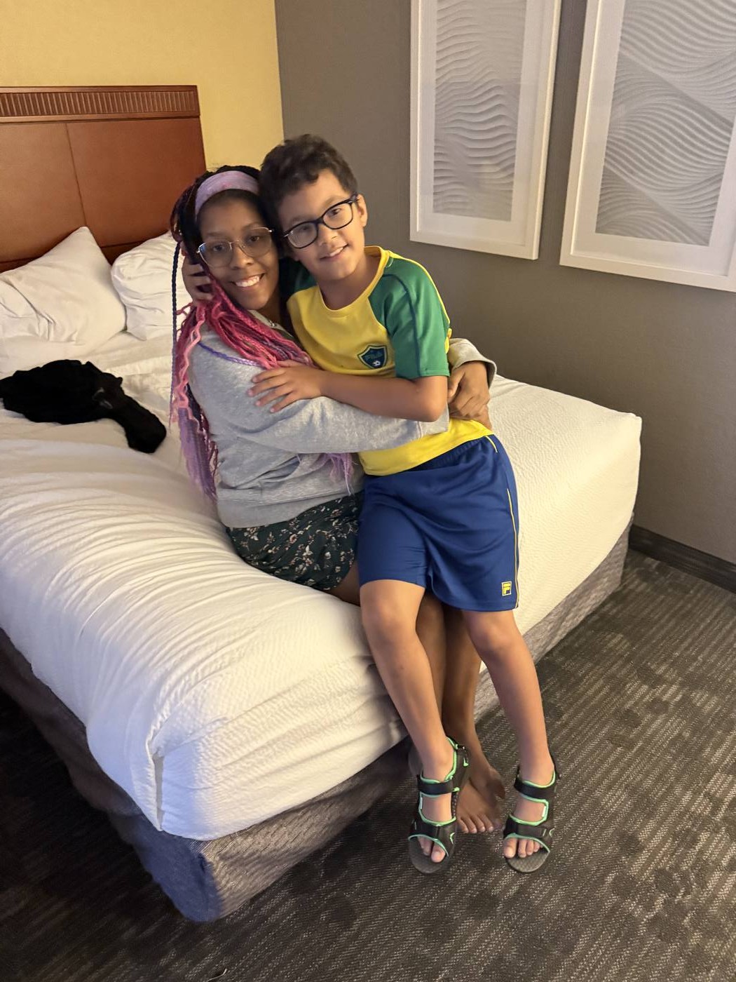 Zee with her son